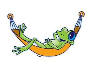Froggy in hammock